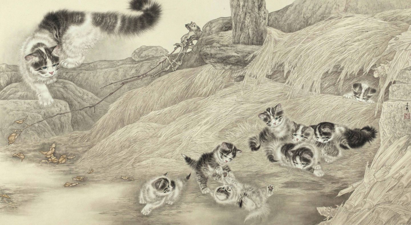 Котята в японской живописи